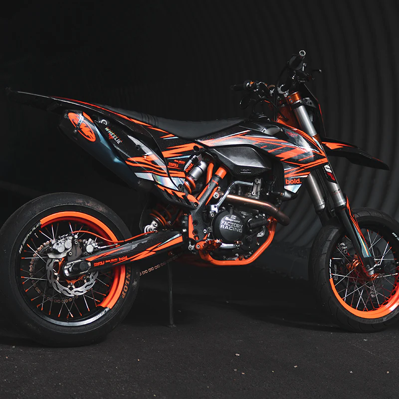 50/50 Supermoto Wheel Graphics - 2 Color Wheel Wrap - Image 13