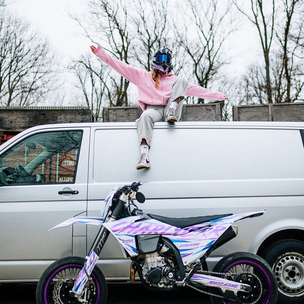 BPWB Light Pink Honk 4 Wheelie Hoodie (oversize fit) - Image 4
