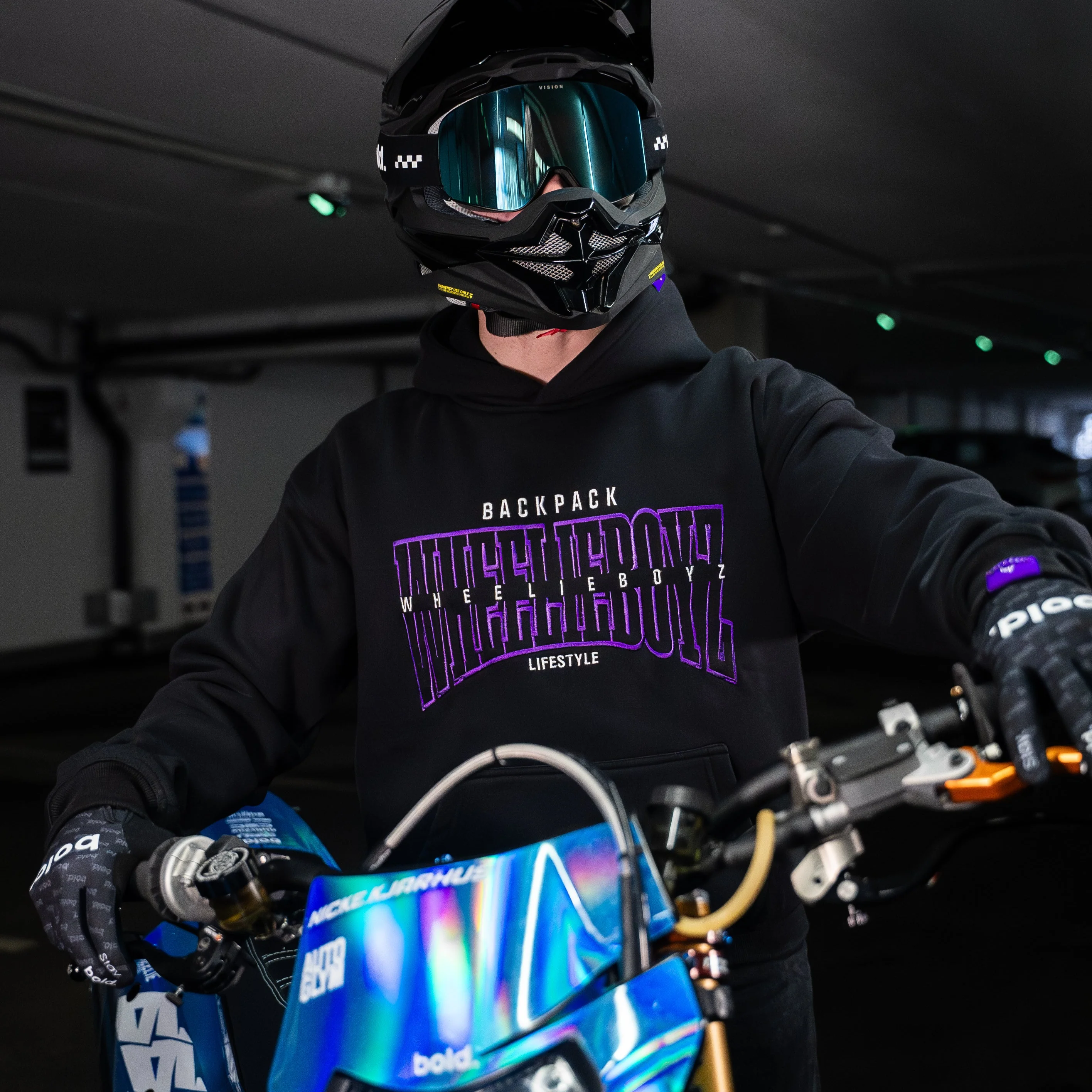 BPWB v3 Purple Embroidery Hoodie (Oversize fit) - Image 2