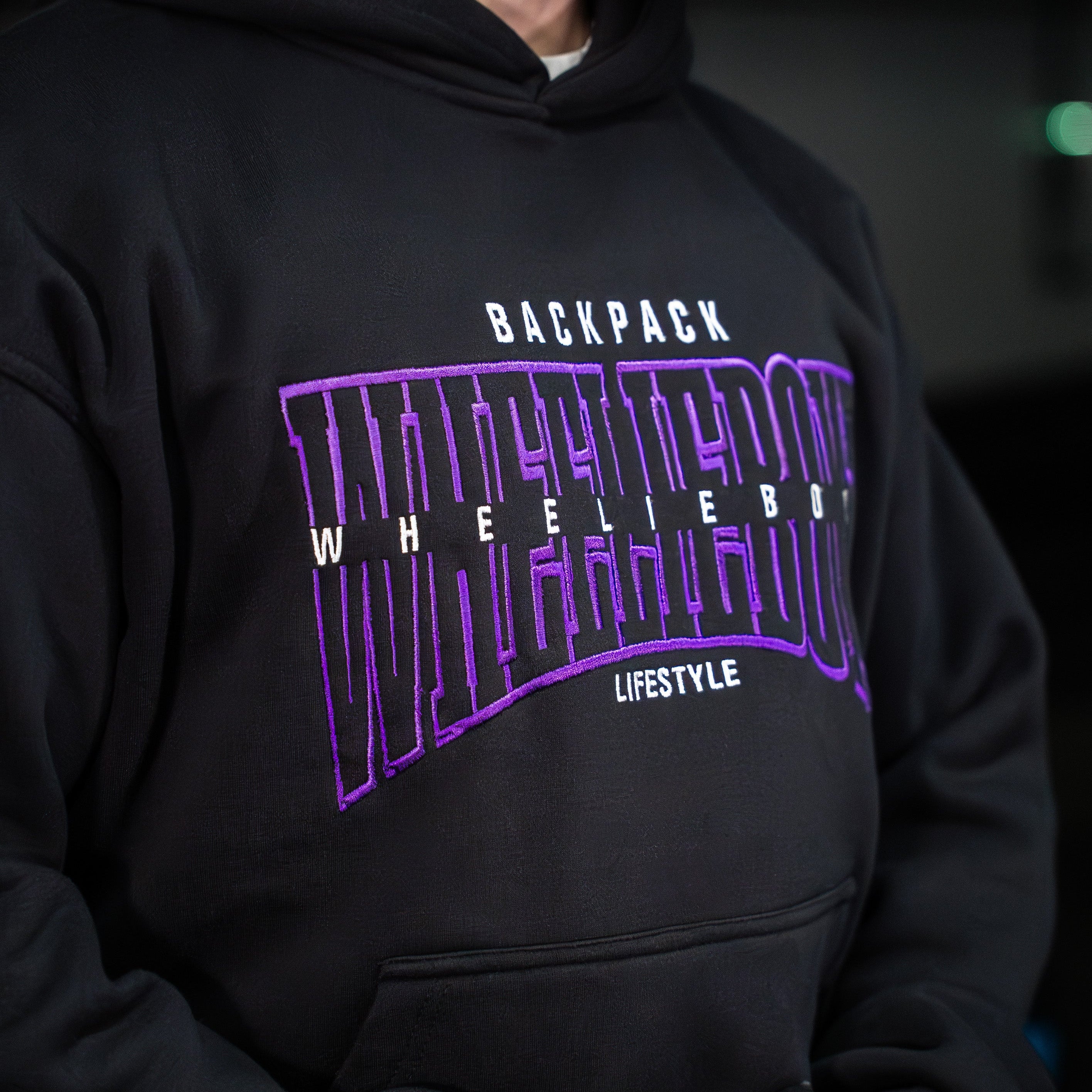 BPWB v3 Purple Embroidery Hoodie (Oversize fit) - Image 4