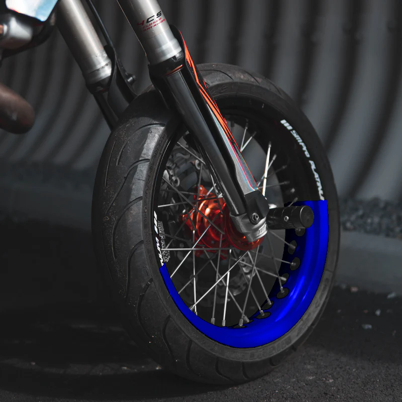 Chrome 50/50 Supermoto Wheel Graphics - 2 Color Wheel Wrap - Image 5