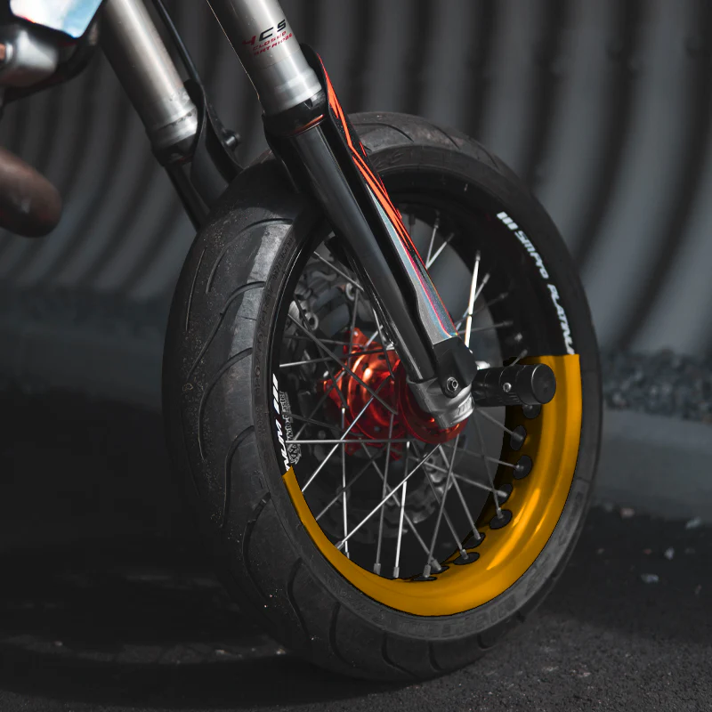 Chrome 50/50 Supermoto Wheel Graphics - 2 Color Wheel Wrap - Image 7