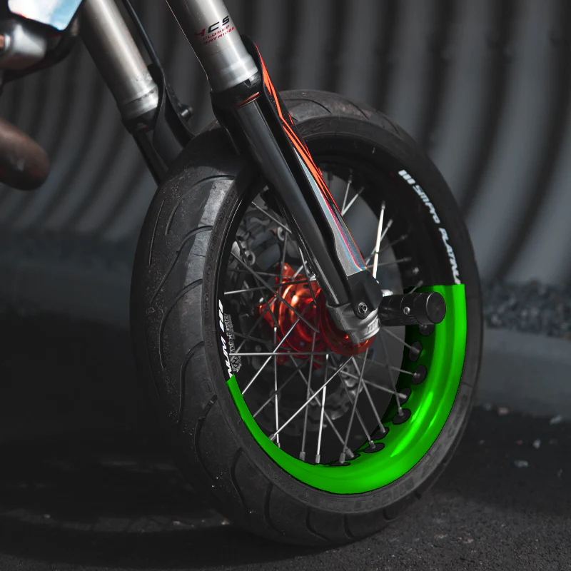 Chrome 50/50 Supermoto Wheel Graphics - 2 Color Wheel Wrap - Image 8