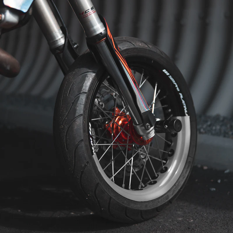 Chrome 50/50 Supermoto Wheel Graphics - 2 Color Wheel Wrap - Image 9