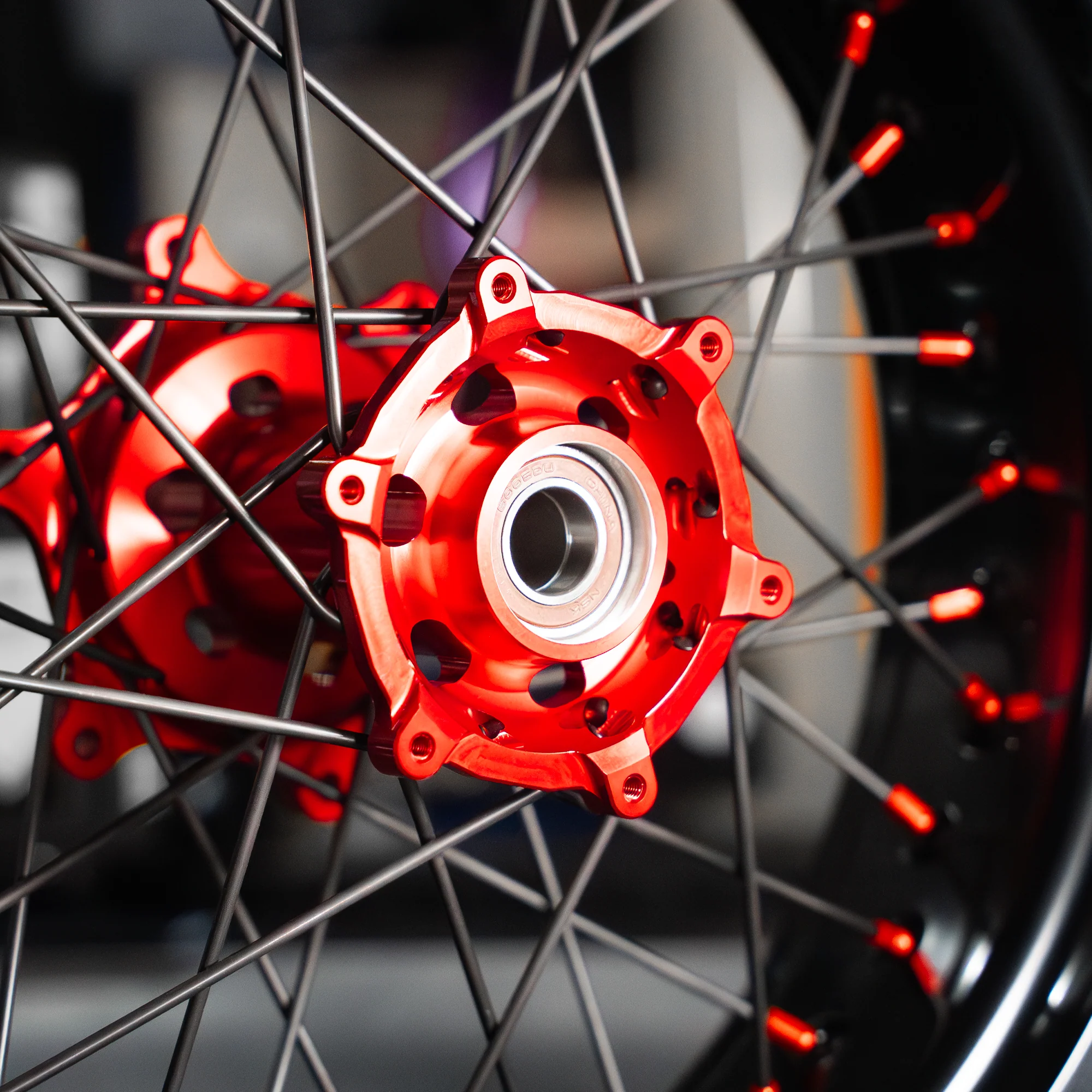 SMPRO Black/Red BETA - Supermoto Wheelset - Image 4