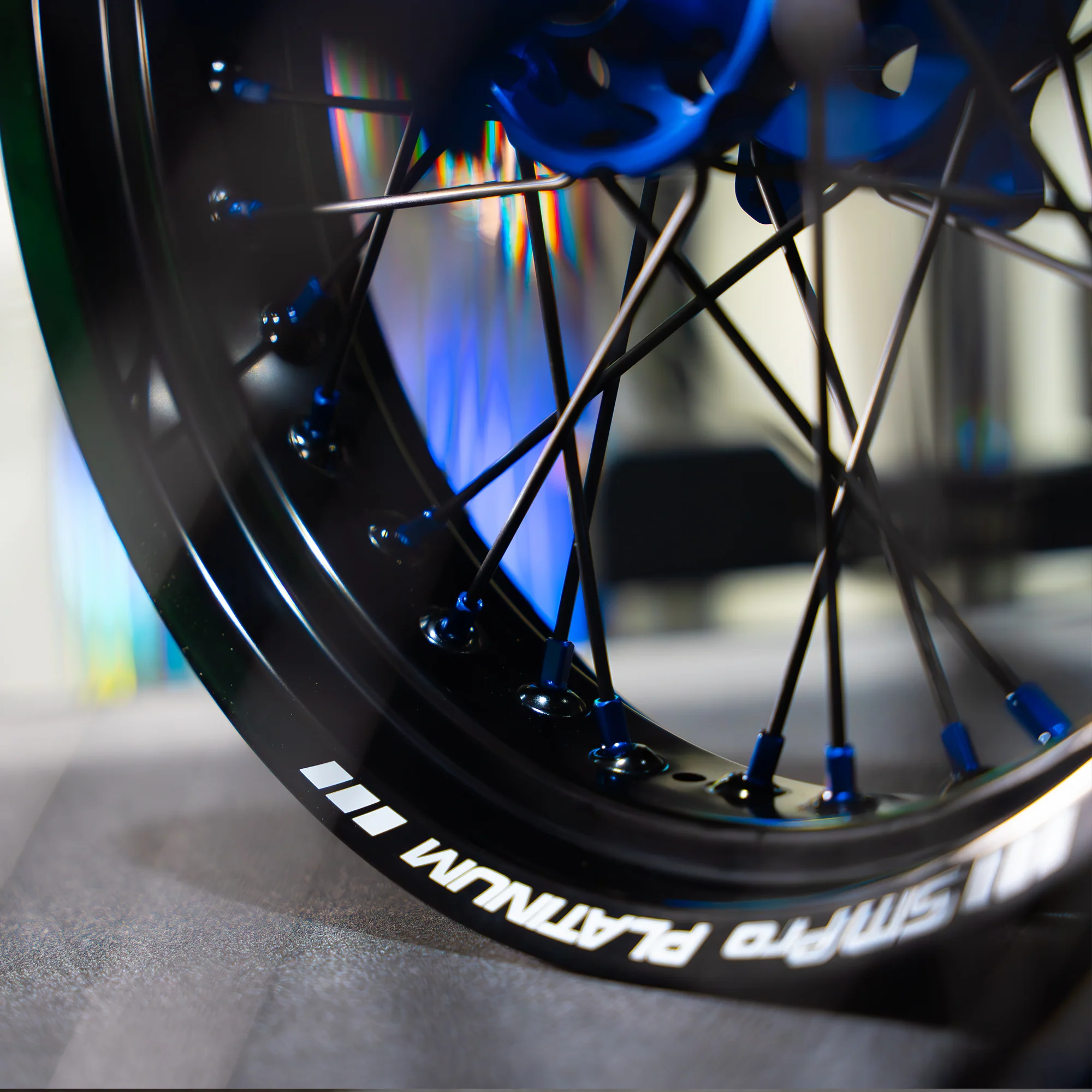 SMPRO Black/Blue - Supermoto Wheelset - Image 4