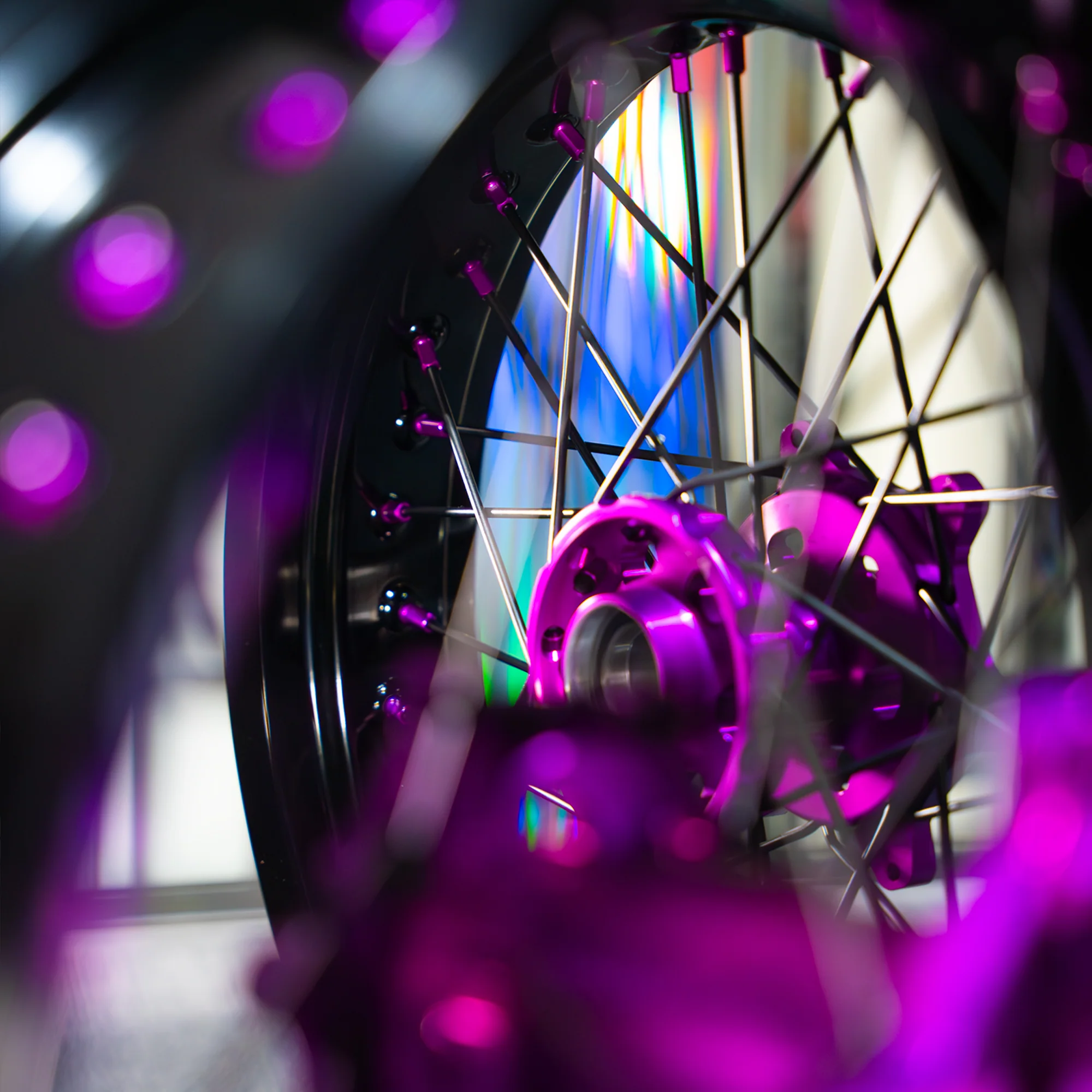SMPRO Black/Purple - Supermoto Wheelset - Image 5