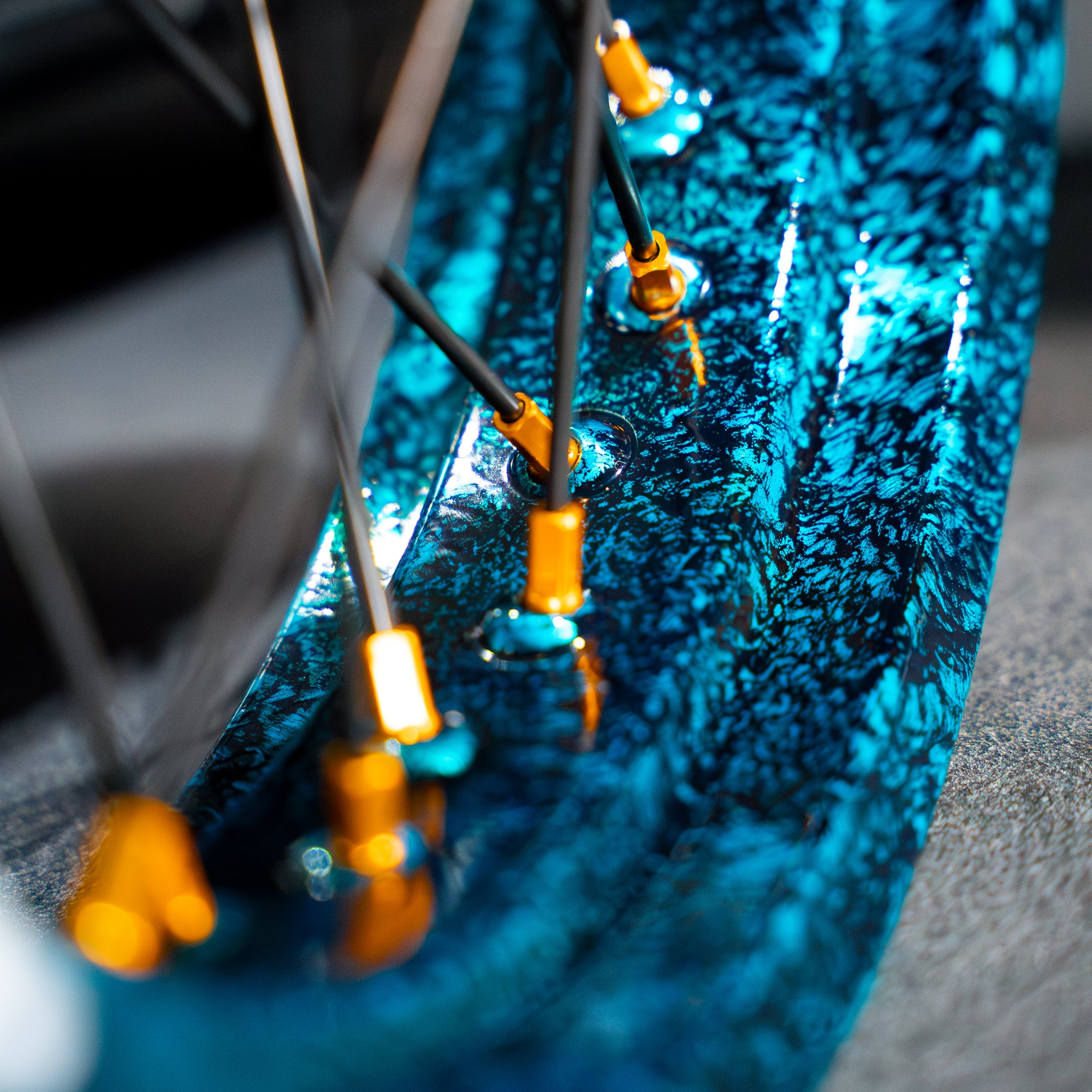 SMPRO MARBLE SERIES TEAL - Supermoto Wheelset - Image 3