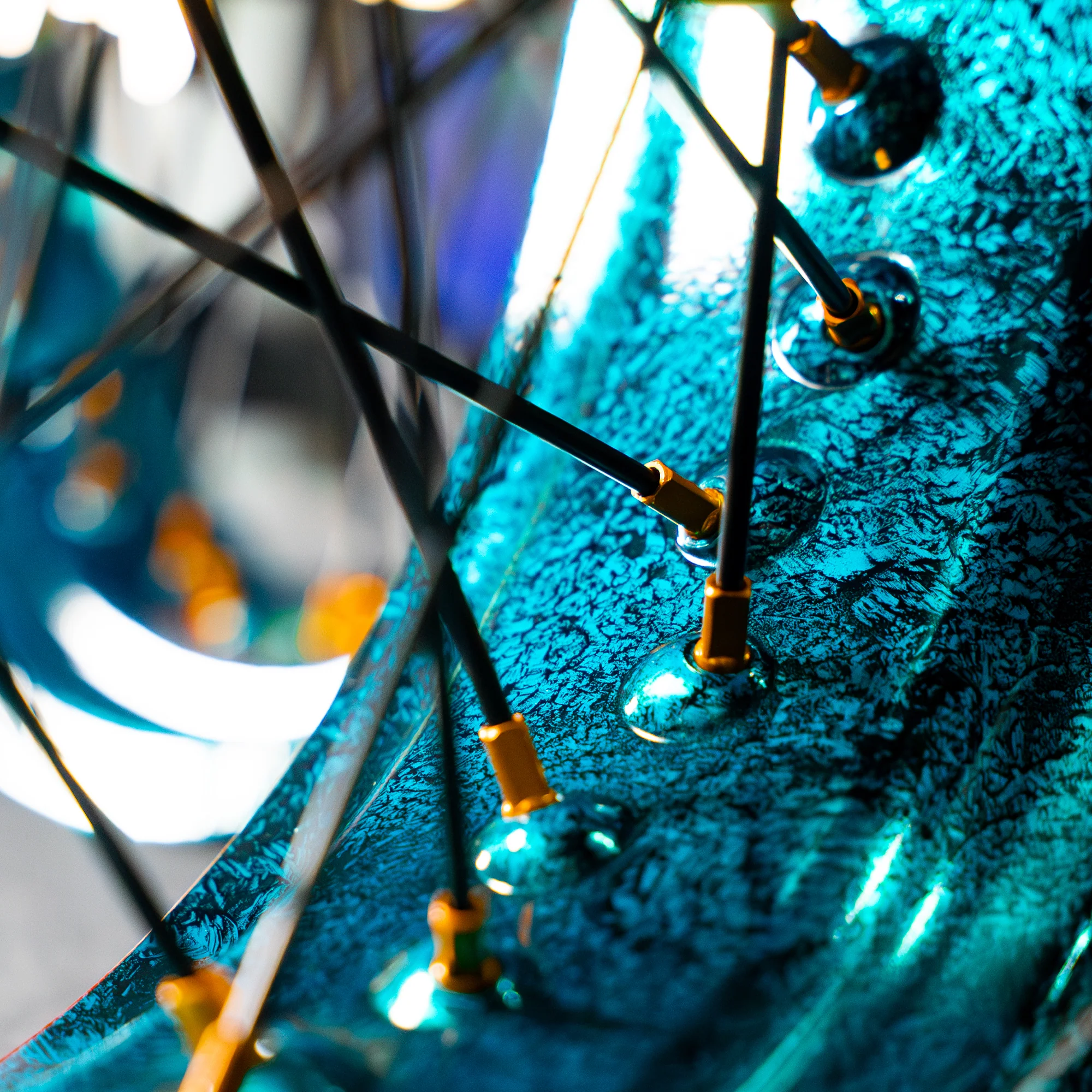 SMPRO MARBLE SERIES TEAL - Supermoto Wheelset - Image 4