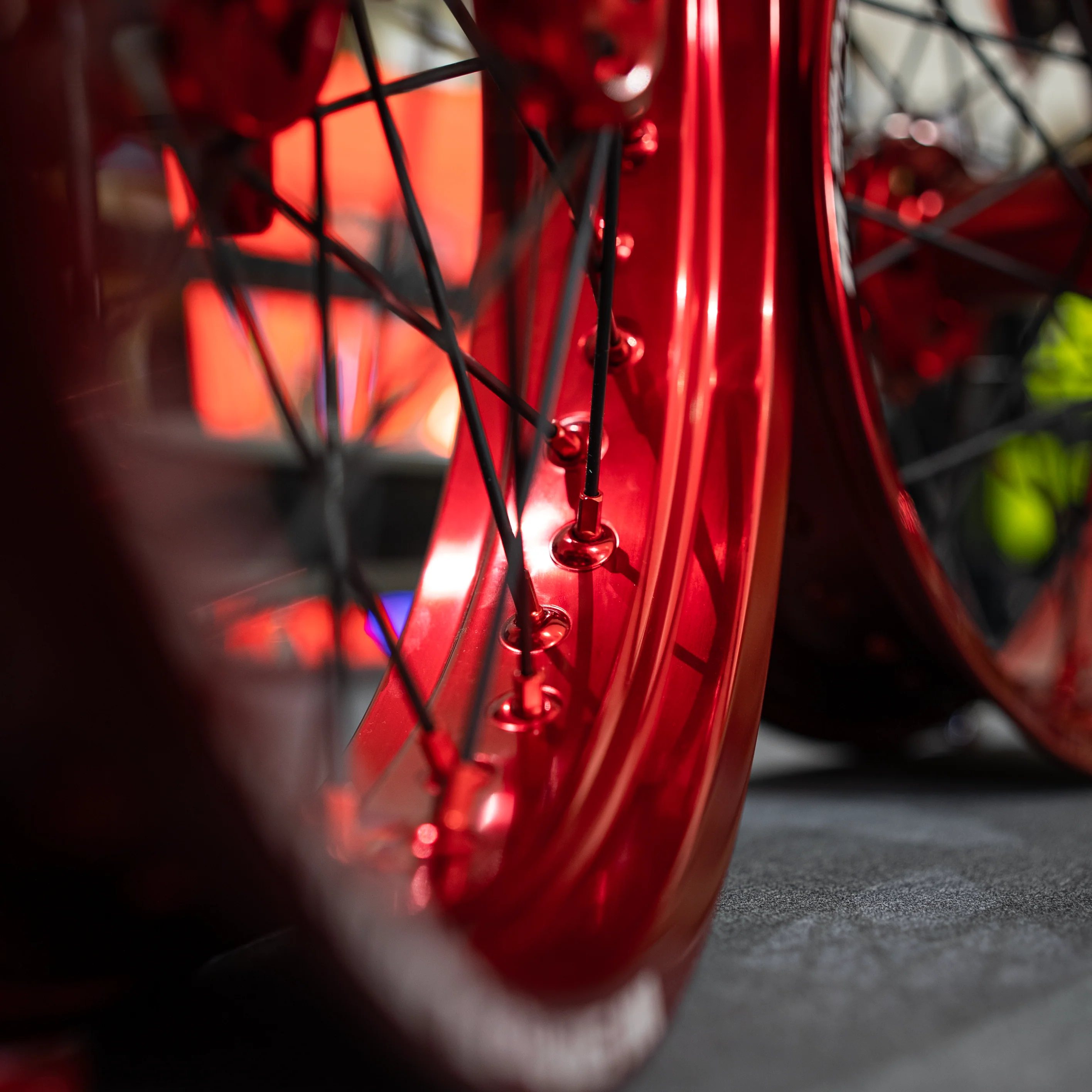 SMPRO Red Anodized - Supermoto Wheelset - Image 3