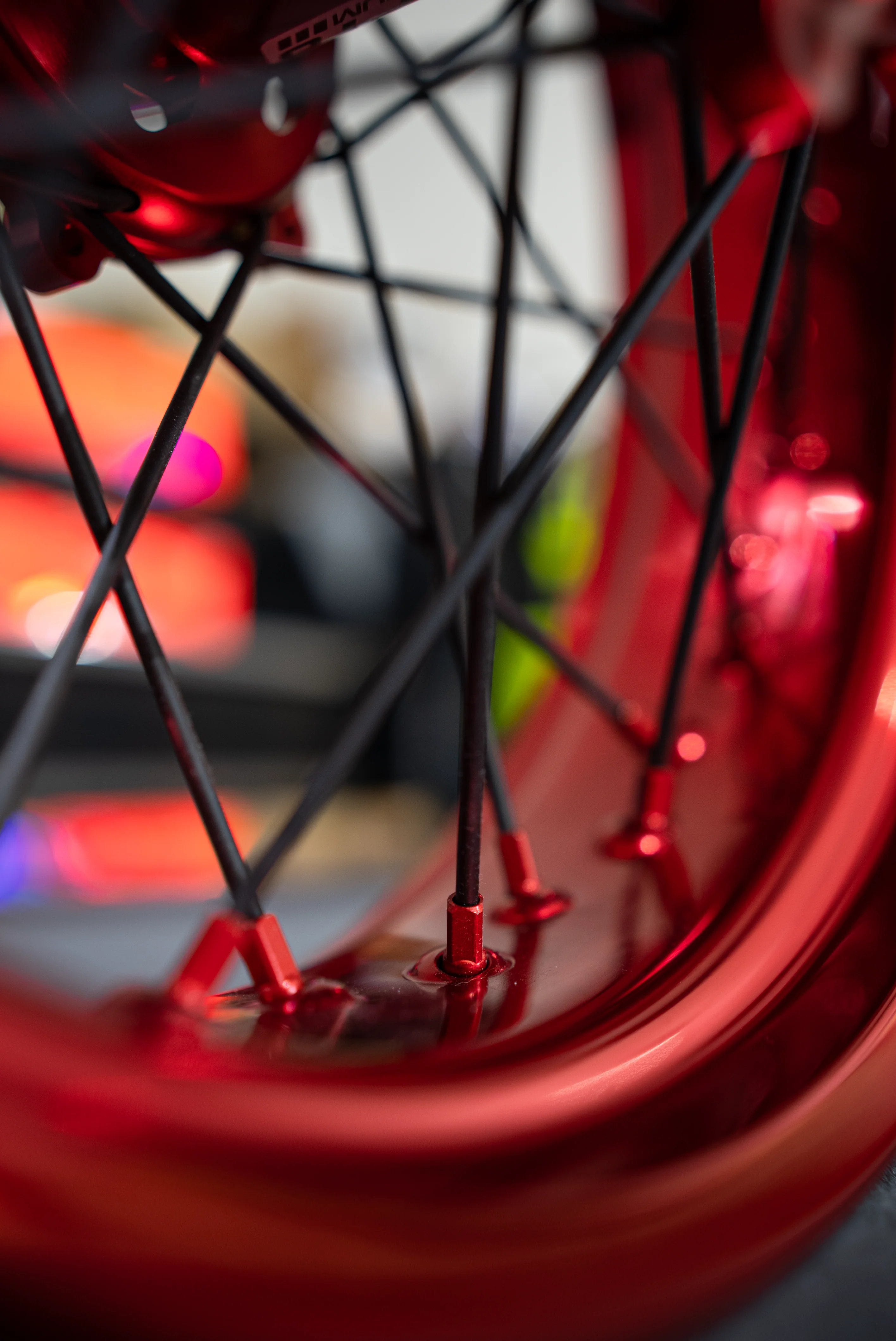 SMPRO Red Anodized - Supermoto Wheelset - Image 5