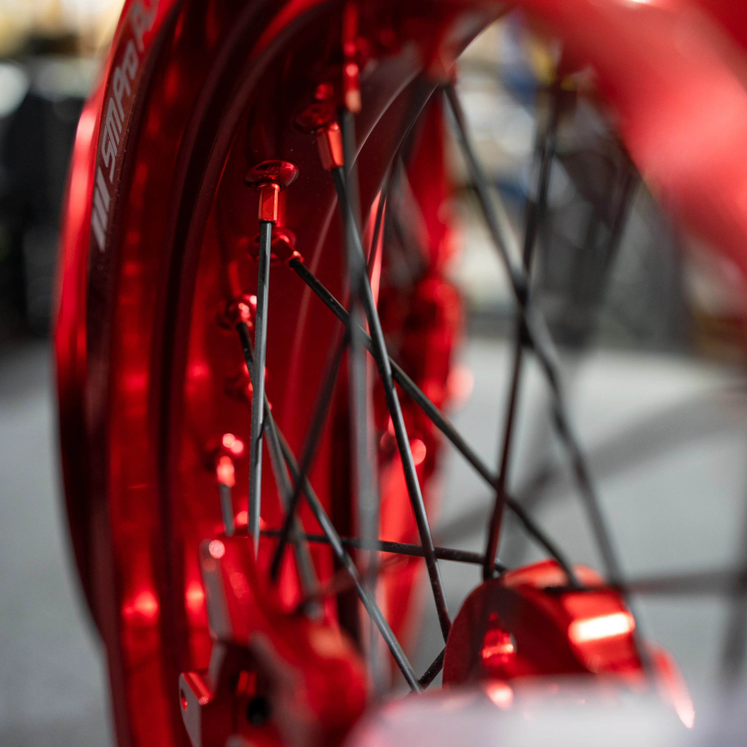 SMPRO Red Anodized - Supermoto Wheelset - Image 6