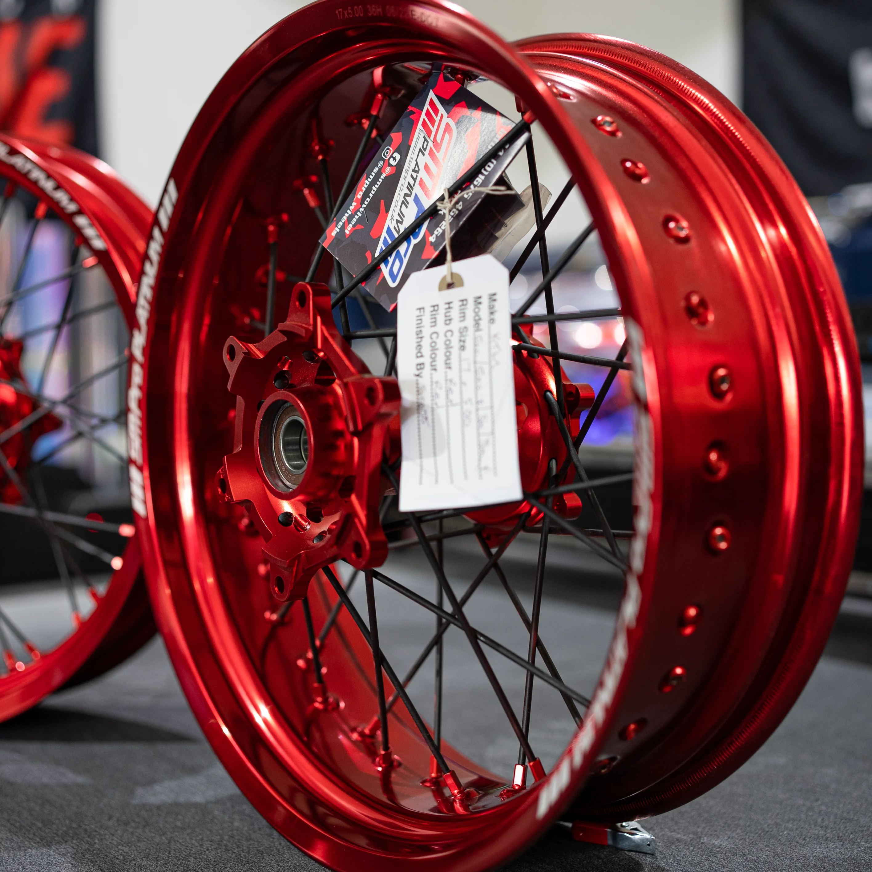 SMPRO Red Anodized - Supermoto Wheelset - Image 7