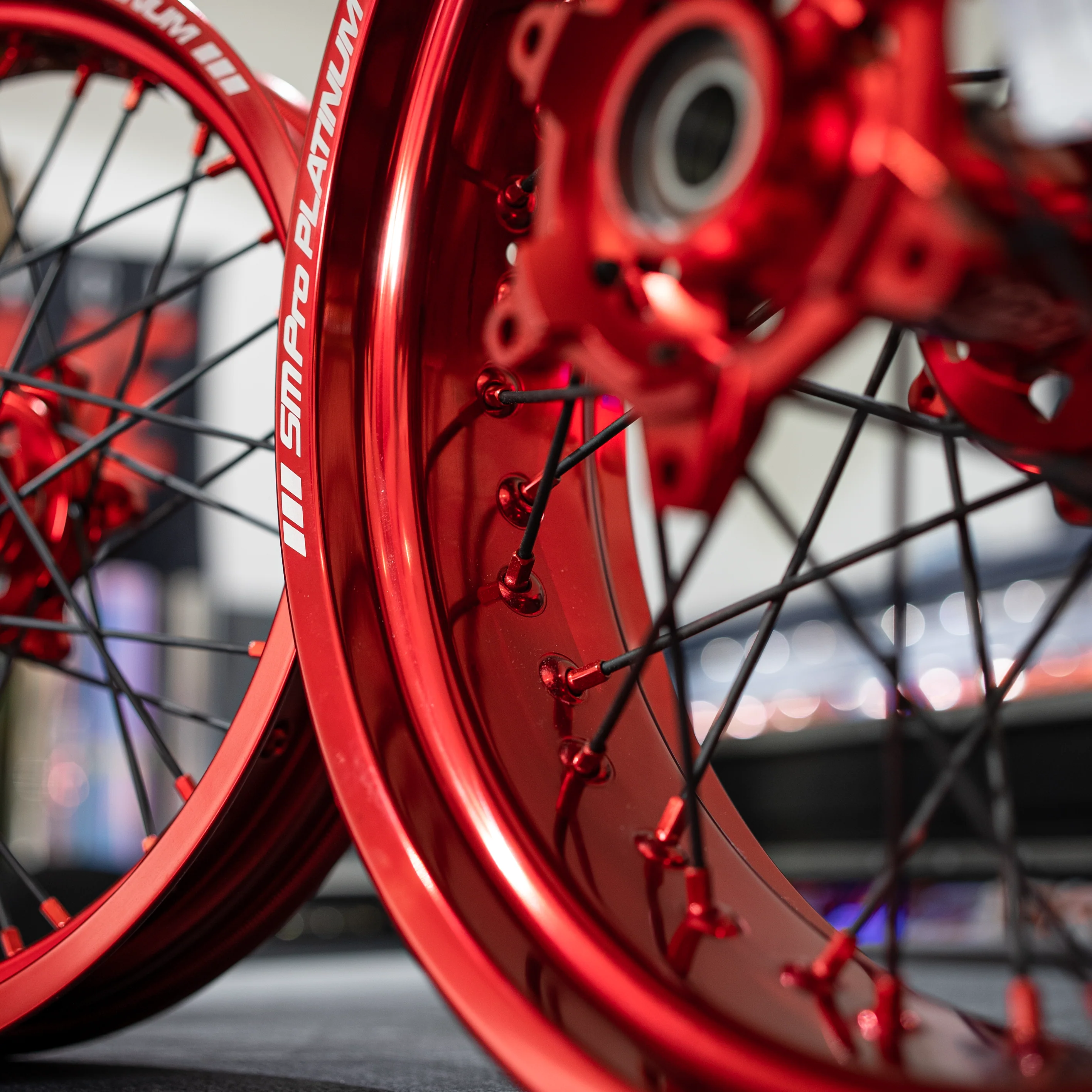SMPRO Red Anodized - Supermoto Wheelset - Image 8