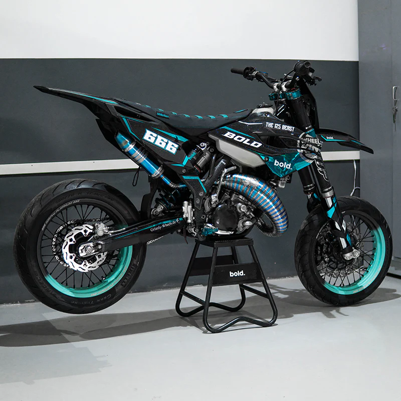 SMPRO Robins Egg Blue/Cobalt Grey | Supermoto Wheelset - Image 2