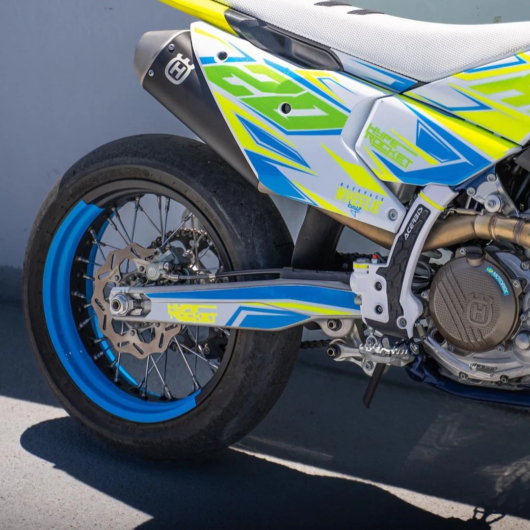 Spokeless 50/50 Supermoto Wheel Graphics - 2 Color Wheel Wrap - Image 4